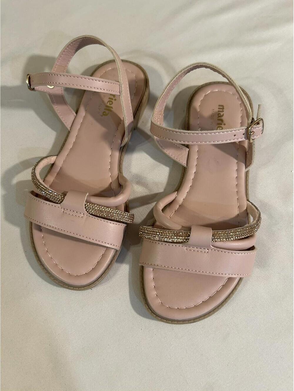 Girls Mariella Burani Pink Sandals Glitter Size 2.5